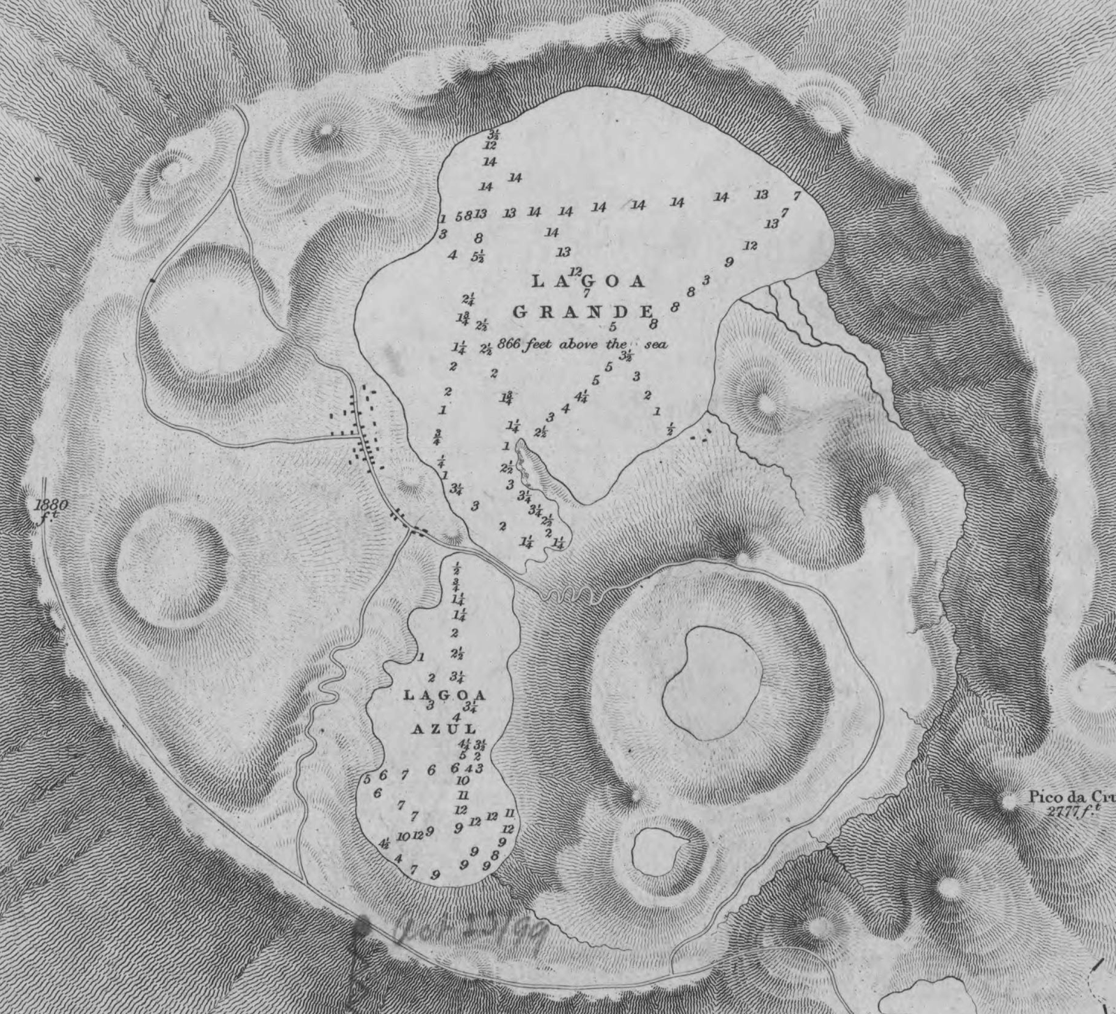 Admiralty Chart No 1854 Azores San Miguel, Published 1849